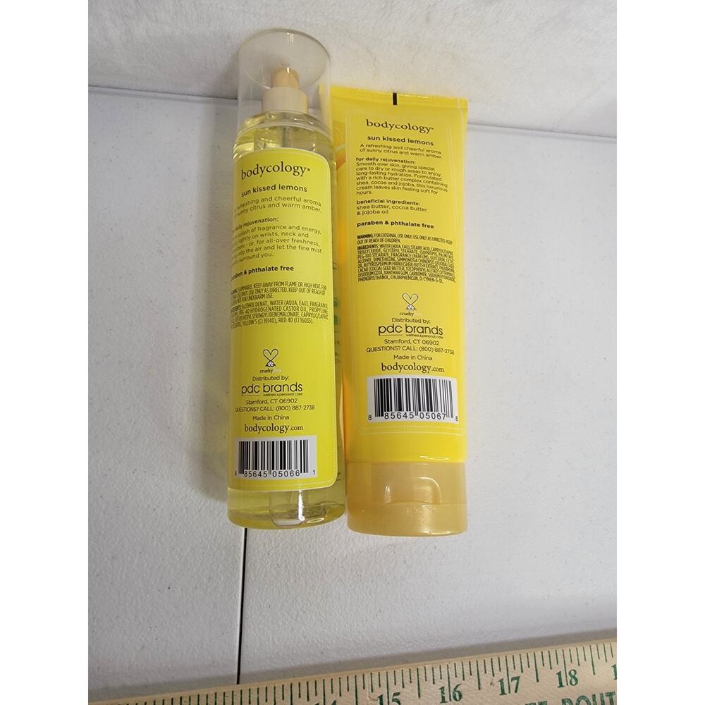 Bodycology Sun Kissed Lemons Body Cream & Fragrance Mist 8oz Set Discontinued - Picture 7 of 8